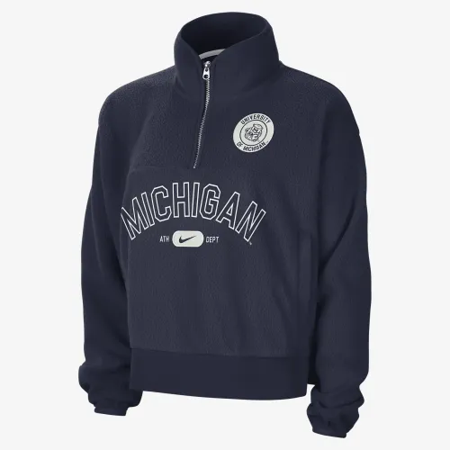 Michigan Fly жіноча Nike College 1/4-Zip Куртка блакитний
