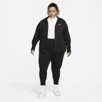 Nike Sportswear Club Fleece женская Full-Zip Толстовка с капюшоном (большие размеры) цвет черный