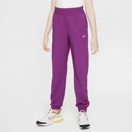 Nike Dri-FIT One Big дитячі (Girls') Woven тренувальні Pants колір фіолетовий