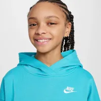 Nike Sportswear Club Fleece Big дитячі оверсайз Pullover Толстовка з капюшоном колір зелений