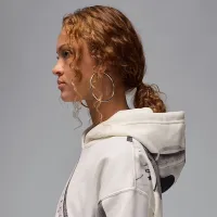 Nike Jordan Brooklyn Fleece женская Printed Pullover Толстовка с капюшоном цвет белый