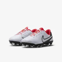 Nike Jr. Tiempo Legend 10 Club Little/Big детские Multi-Ground Low-Top футбольные бутсы цвет белый