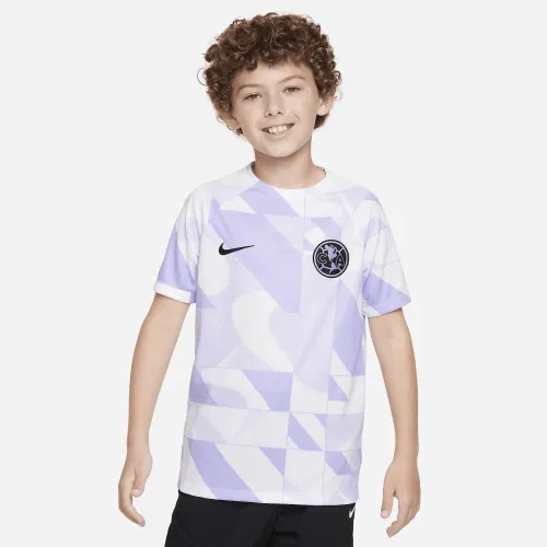 Club Америка Academy Pro Third Big детские Nike Dri-FIT Soccer Pre-Match Short-Sleeve Top цвет белый