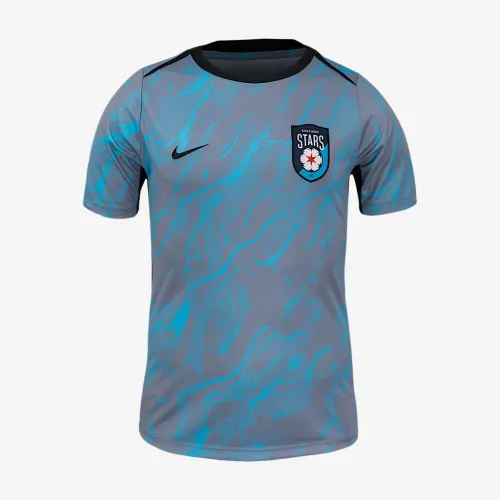 Chicago Stars FC 2025 мужские Nike NWSL Short-Sleeve Pre-Match Top синий