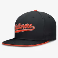 Baltimore Orioles True мужские Nike Dri-FIT MLB Fitted Hat цвет черный