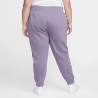 Nike Sportswear Phoenix Fleece женская С высокой Талией Joggers (большие размеры) цвет фиолетовый
