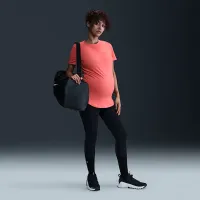 Nike (M) One жіноча Dri-FIT Slim-Fit Short-Sleeve Top (Maternity) Orange