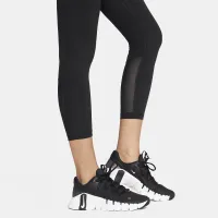 Nike Pro женская Mid-Rise Crop Mesh Panel лосины цвет черный