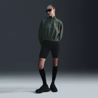 Nike Sportswear Phoenix Fleece женская 1/2-Zip Cropped свитшот цвет зеленый