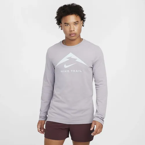Nike Dri-FIT мужские Long-Sleeve Trail Running футболка цвет серый