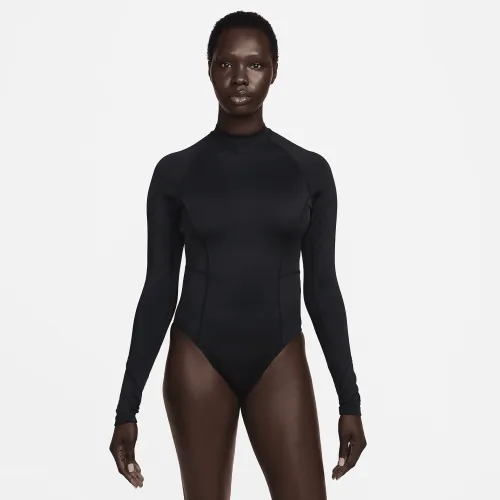 Nike Swim Hydralock Fusion жіноча Long-Sleeve One-Piece Swimsuit колір чорний