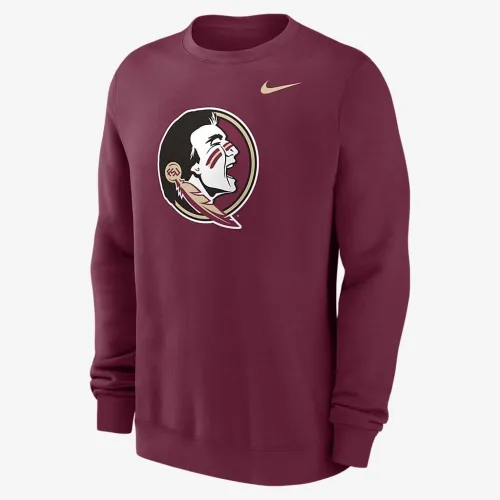 Florida State Seminoles Primetime Everколір зелений Logo чоловічі Nike College Pullover Crew колір червоний