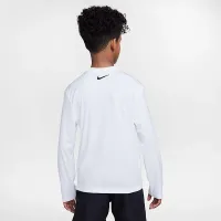 Nike Swim Hydroguard Big дитячі (для хлопчиків) Dri-FIT Long-Sleeve Top колір білий