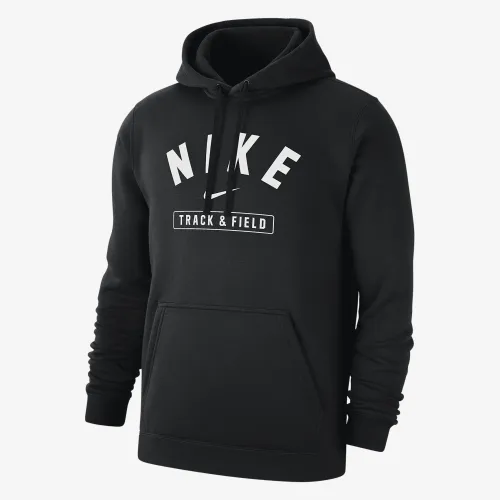 Nike Club Fleece мужские Track & Field Толстовка с капюшоном цвет черный