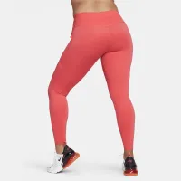 Nike Go женская Firm-Support Mid-Rise Full-Length лосины с карманамицвет красный