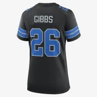 Jahmyr Gibbs Detroit Lions жіноча Nike NFL Game Football Jersey колір чорний