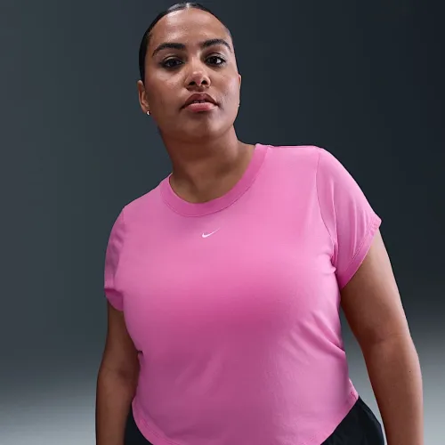 Nike Sportswear Chill Knit жіноча Cropped футболка (великі розміри) Pink