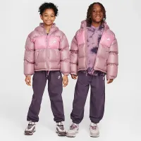 Nike Sportswear Heavyweight Synthetic Fill EasyOn Big детские Therma-FIT Repel Loose Hooded Куртка цвет фиолетовый