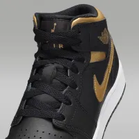 Nike Air Jordan 1 Mid Big детские Кроссовки цвет черный