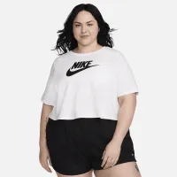 Nike Sportswear Essential женская Cropped Logo футболка (большие размеры) цвет белый