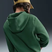 Nike Sportswear Club Fleece Big детские Full-Zip Толстовка с капюшоном цвет зеленый