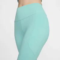 Nike One женская С высокой Талией 7/8 лосины с карманамицвет зеленый