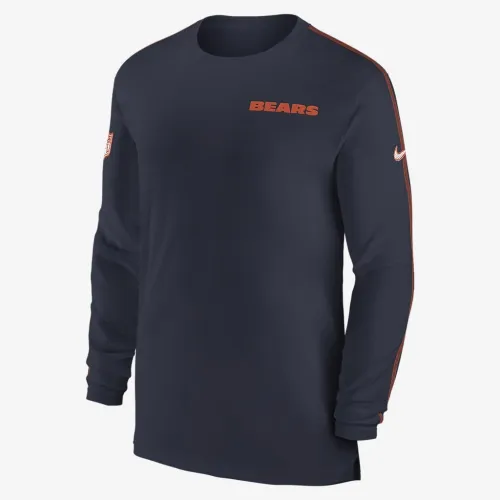 Chicago Bears Sideline Coach чоловічі Nike Dri-FIT NFL Long-Sleeve Top блакитний