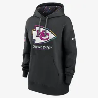 Kansas City Chiefs Crucial Catch Club женская Nike NFL Pullover Толстовка с капюшоном цвет черный