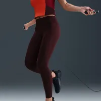 Nike Universa женская С высокой Талией 7/8 лосины with No Front Seam цвет красный