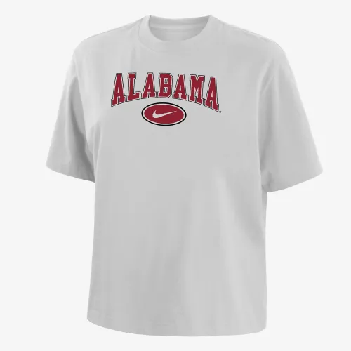 Alabama женская Nike College Boxy футболка цвет белый