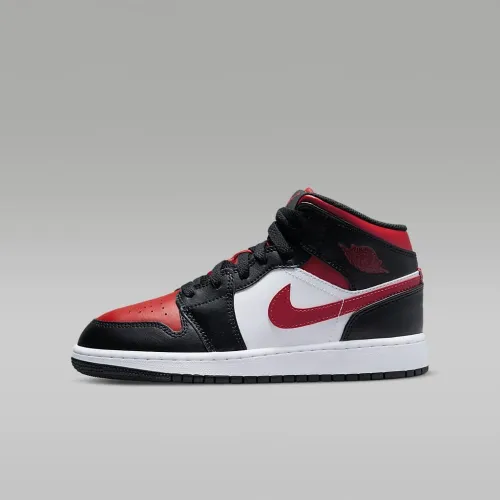 Nike Jordan 1 Mid Big Kids' обовь Black