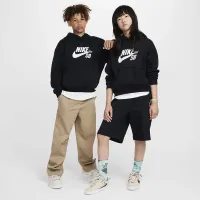 Nike SB Icon Fleece EasyOn Big дитячі оверсайз Pullover Толстовка з капюшоном колір чорний