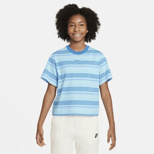 Nike Sportswear Essentials+ Big дитячі (Girls') Boxy футболка блакитний