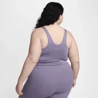 Nike Alate женская Light-Support Padded Sports Bra Tank Top (большие размеры) цвет фиолетовый