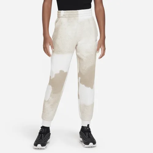 Nike Club Fleece Big дитячі Printed Joggers колір коричневий