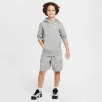 Nike Sportswear Club Big дитячі French Terry Cargo шорти колір сірий