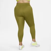 Nike Go жіноча Firm-Support З високою талією 7/8 лосіни з кишенями(великі розміри) колір зелений