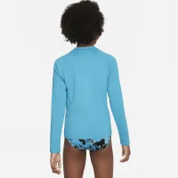 Nike Swoosh Big Kids' (Girls') Long-Sleeve Hydroguard Blue