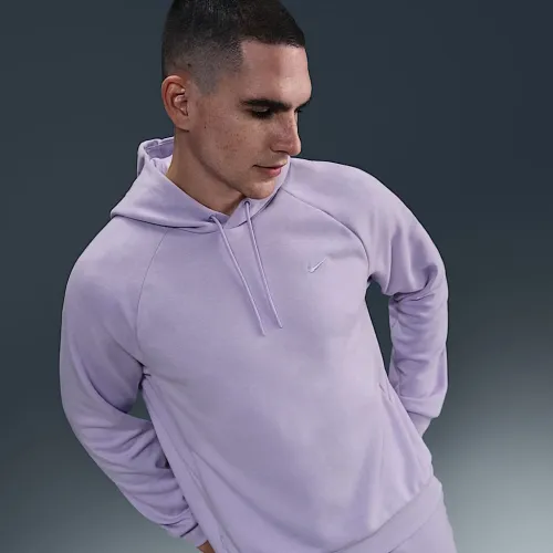 Nike Primary Fleece мужские Dri-FIT UV Pullover Performance Толстовка с капюшоном цвет фиолетовый