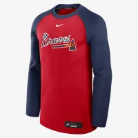 Atlanta Braves Authentic Collection Game Time мужские Nike Dri-FIT MLB Pullover Crew цвет красный