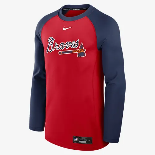 Atlanta Braves Authentic Collection Game Time мужские Nike Dri-FIT MLB Pullover Crew цвет красный