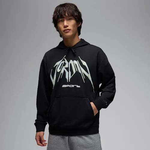 Nike Jordan Sport Crossover мужские Dri-FIT Pullover Fleece Толстовка с капюшоном цвет черный