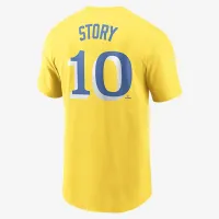 Trevor Story Boston колір червоний Sox City Connect Fuse чоловічі Nike MLB футболка Yellow