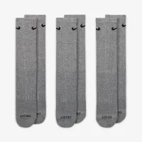 Nike Everyday Plus Cushioned тренувальні Crew шкарпетки (3 пар) колір сірий