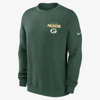 колір зелений Bay Packers Draw Block Club чоловічі Nike NFL Pullover Crew колір зелений