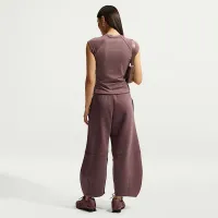 Nike Sportswear Phoenix Fleece жіноча Loose Mid-Rise Barrel Pants колір фіолетовий