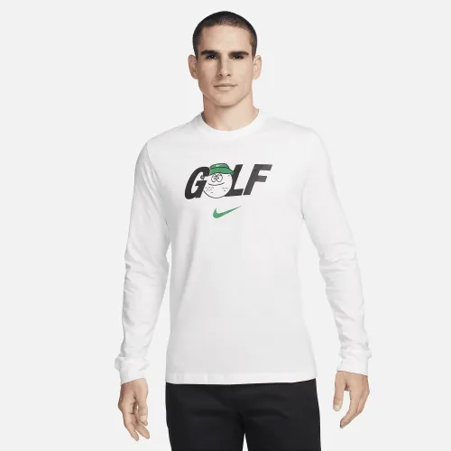 Nike мужские Long-Sleeve для гольфа футболка цвет белый