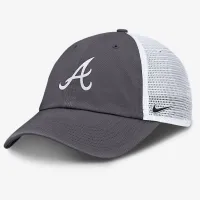 Atlanta Braves Club мужские Nike MLB Trucker Adjustable Hat цвет серый
