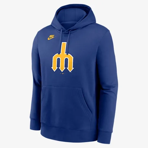 Seattle Mariners Cooperstown Logo Club чоловічі Nike MLB Pullover Толстовка з капюшоном блакитний