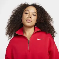 Nike Sportswear Phoenix Fleece жіноча 1/2-Zip Cropped Sweatshirt Red